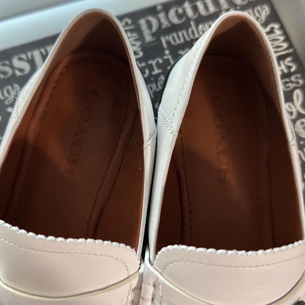Coach Putnam loafer in white leather size 5.5 - Picture 6 of 8